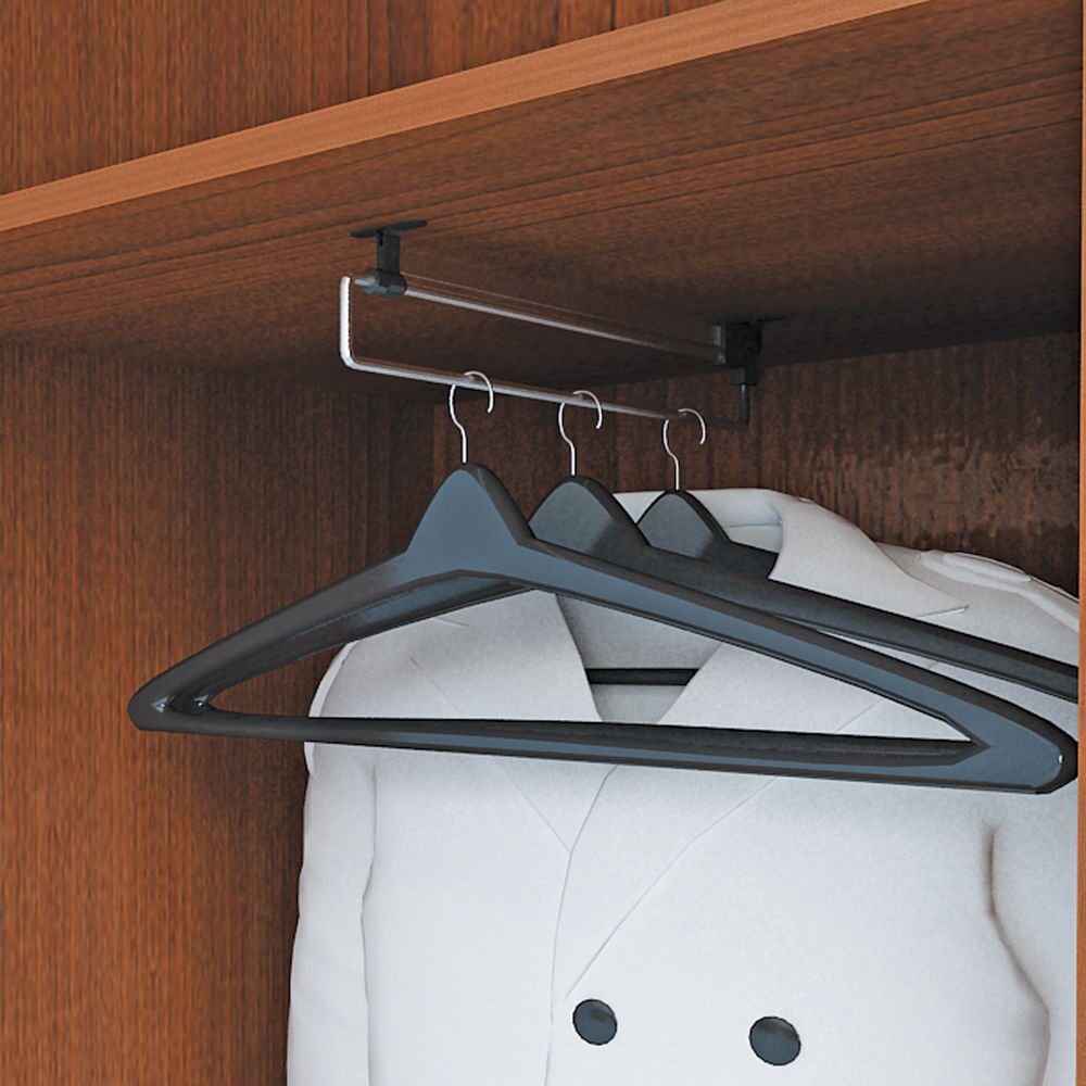 Выдвижная штанга для одежды в шкаф